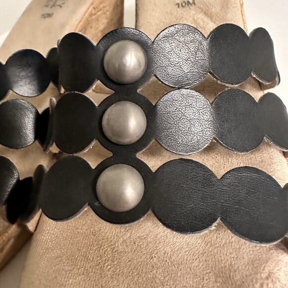 Tuscany Easy Street Black Cork Slip On Platform Wedges Slides Sandals 10M Boho - Picture 4 of 16